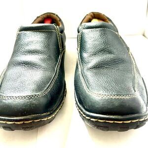 Cherokee Shoes 13 Men’s Hara Casual Slip On Moc Loafer Black Leather Flats